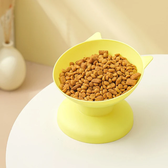 New Pet Cat Dog Bowl High Foot Dog Bowl 45° Neck Protector Cat Pet Food Water Bowl Anti-Overturning Binaural Pet Feeding Bowl 4