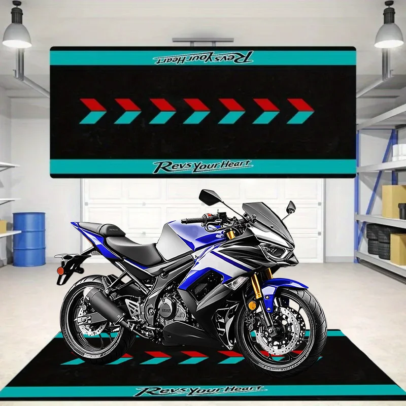 Racing Carpet VIKAMA Dirt-Resistant Anti-Slip Bedroom Bedside Blanket Motorcycle Parking Floor Mat Home Decoration