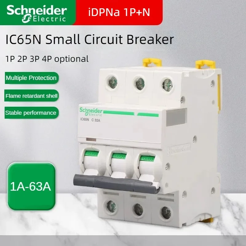 Schneider-mini Interruptor do ar do Interruptor Ic65n c Idpna 1p Mais n 1p 2p 3p 4p Interruptor do ar Agregado Familiar 6a 10a 16a 20a 25a 32a 40a 50a 63a