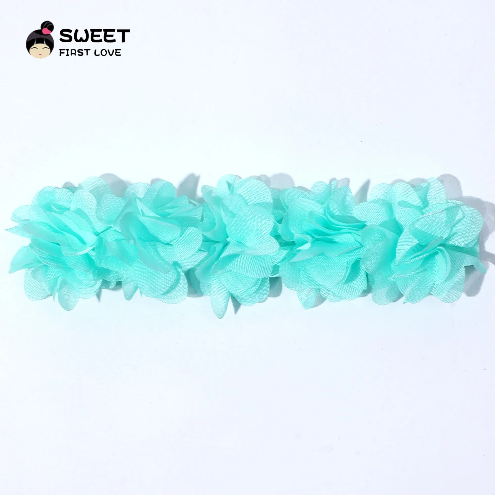 Pink Baby Flower Headband - Handmade Chiffon Hair Accessory for Newborns and Toddlers