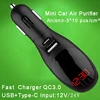 New Car Air Purifier 12V Dual USB+Type C Port Fast Charger Anion Lonic Purifiers Oxygen Bar Ionizer Freshener Vehicle Accessory 2
