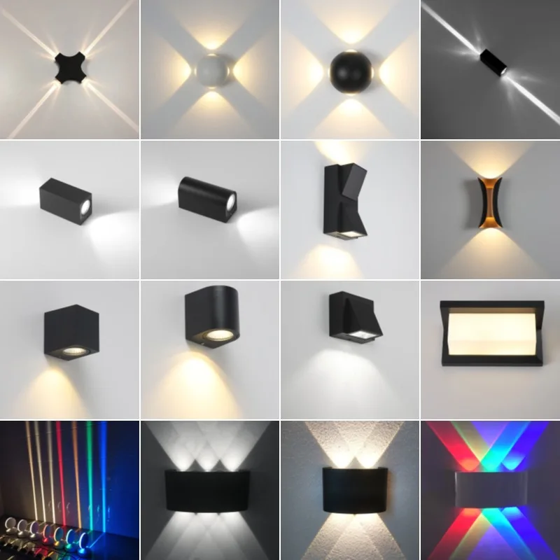 

Double-head outdoor wall lamp, balcony column, wall washing lamp, courtyard wall lamp, aluminum led outdoor waterproof wall lamp