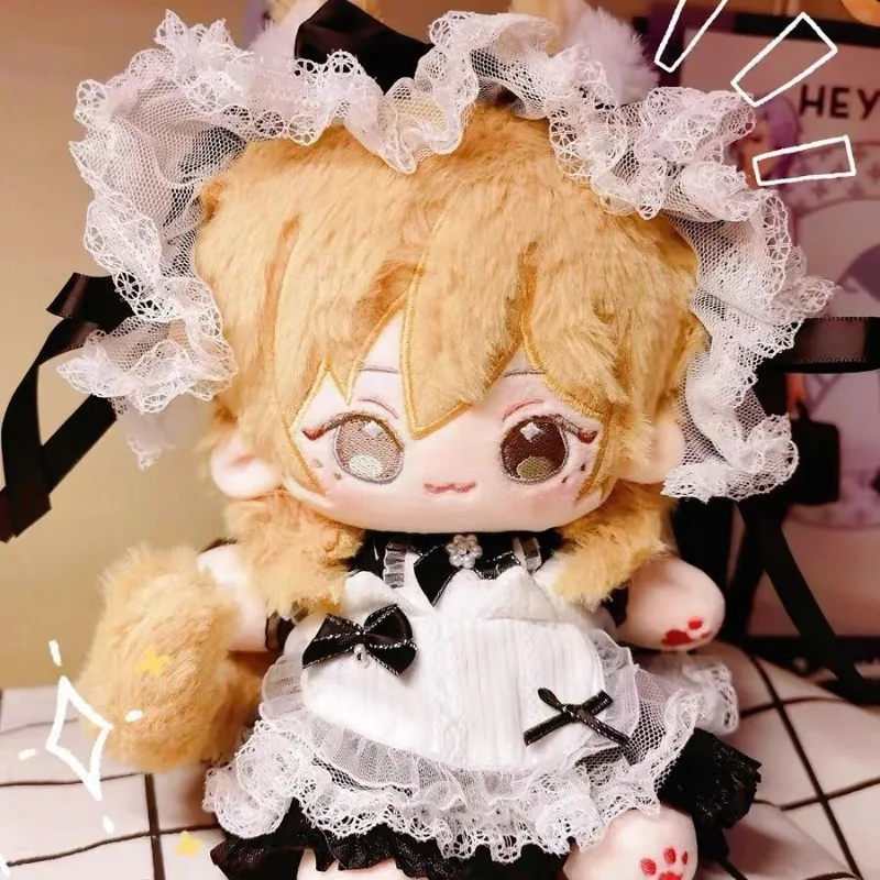 20CM Doll Clothes Maid Dress Suit Pink Cat Cosplay Toy Accessories Changing Dressing Game Playing House Photo Props Toy Gift 2