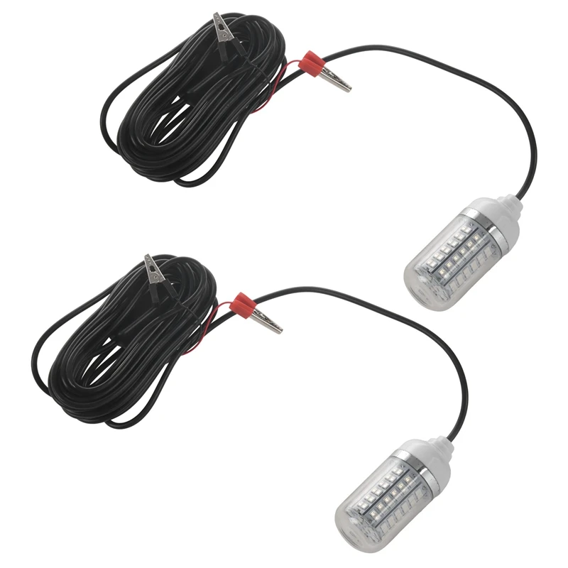 

2X 12V Fishing Light Green 108Pcs Led Underwater Fishing Light Lures Fish Finder Lamp Attracts Prawns Squid Krill