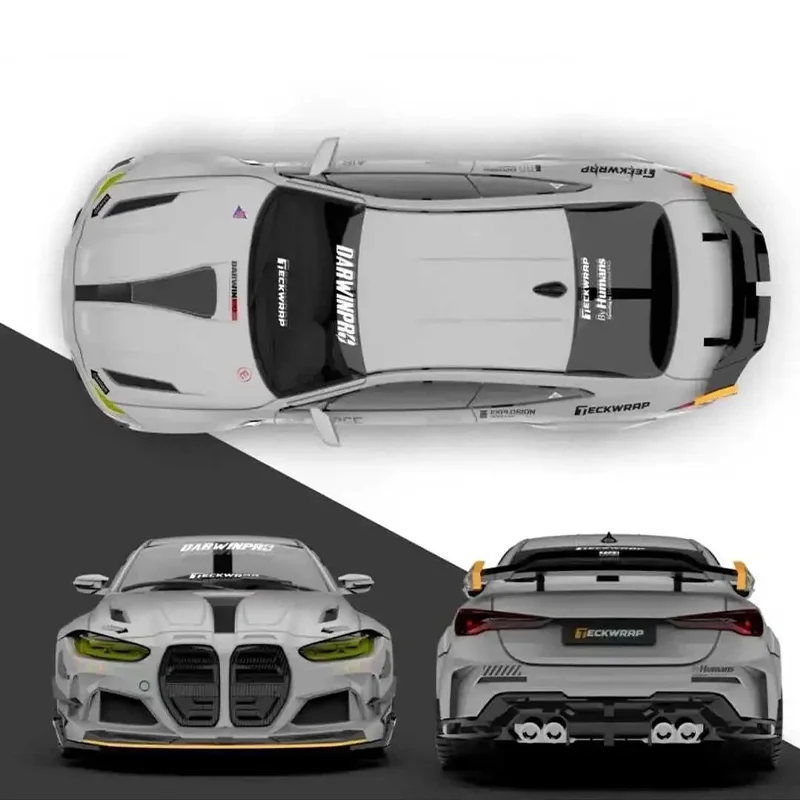 새로운 입고 킹 모델 1:64 다윈프로 LBWK BMW M4 합금 미니어처 다이캐스트 모델 람보르기니 우라칸 자동차 모델 장난감 어린이 선물