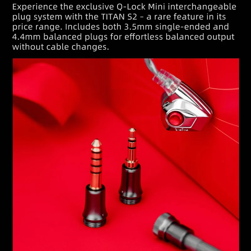 DUNU Titan S2  Earphone Dual-Chamber Dual-Magnetic Circuit High-Performance Dynamic In-ear headphone 0.78 2Pin 5