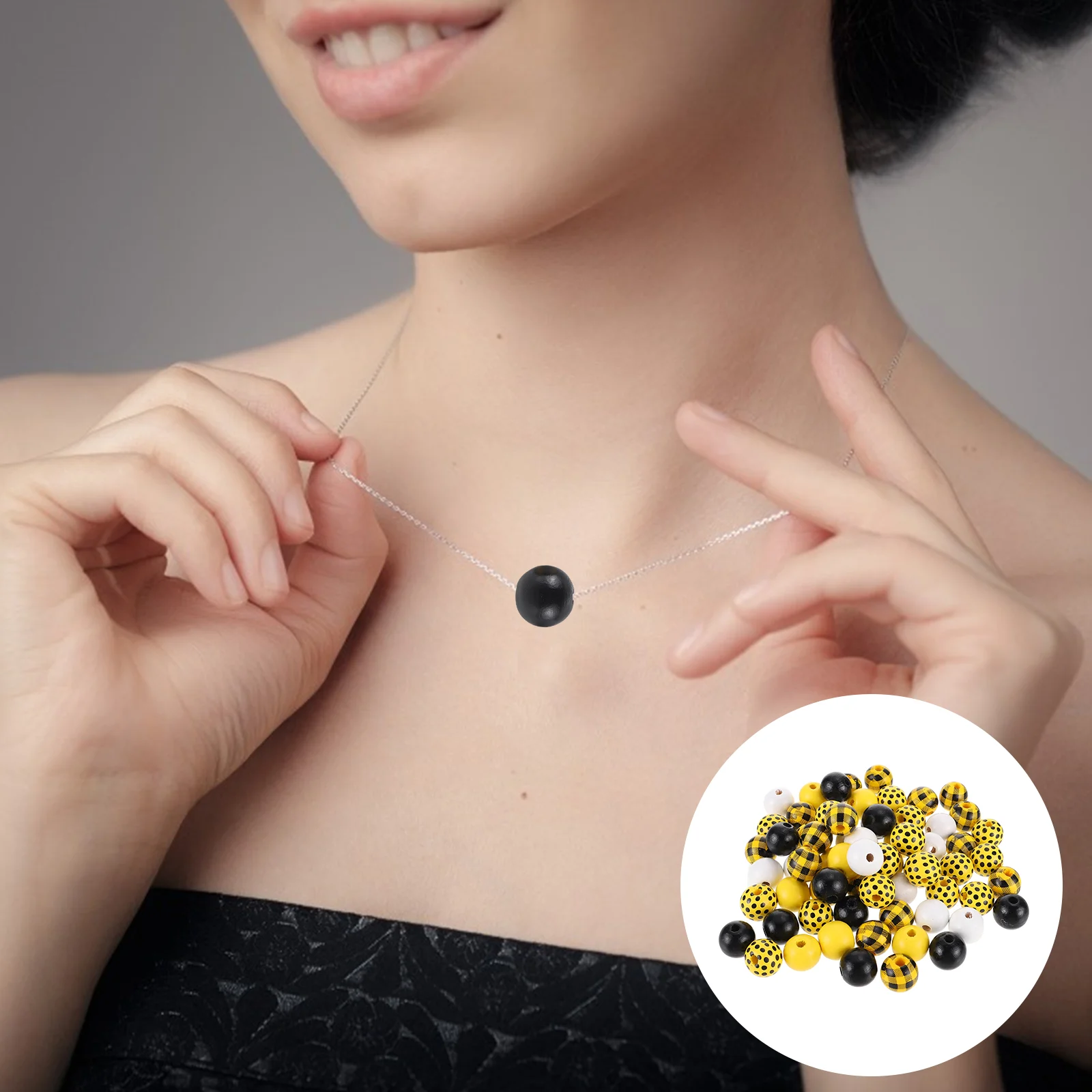 

150 шт., Деревянные Подвески желтого цвета