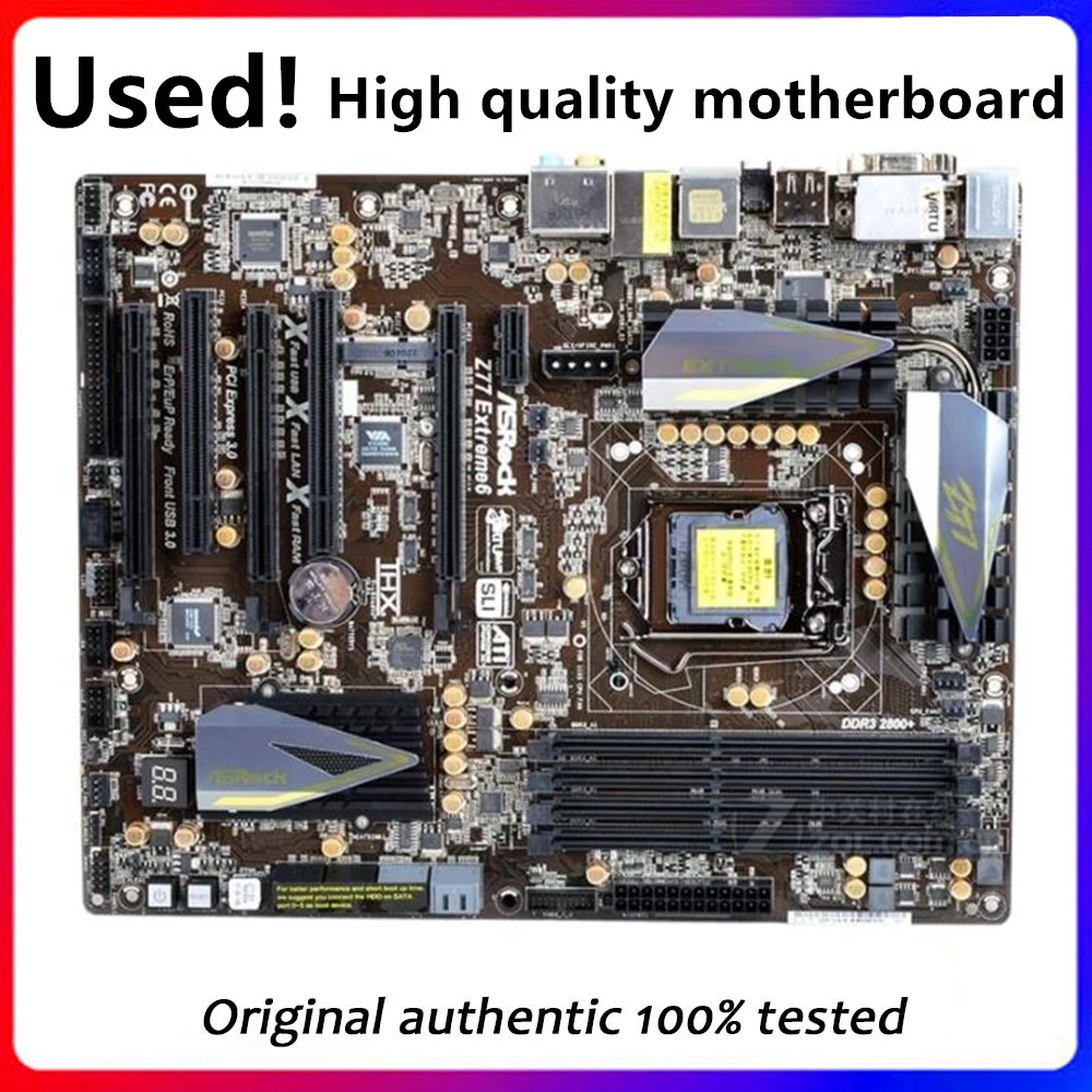 Per Scheda Madre Del Computer Asrock Z77 Extreme6 Lga 1155 Ddr3 Per Scheda Madre Usata Desktop Originale Intel Z77 Z77M