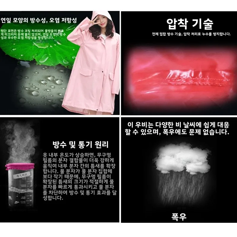 새로운 2026 여성용 롱 경량 통기성 방수 레인코트 남성용 하이킹 사이클링 레인 판초 속건 한국 스타일