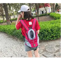 New Double Shoulder Portable Travel Backpack Outdoor Pet Dog Carrier Bag Pet Dog Front Bag Mesh Backpack 4
