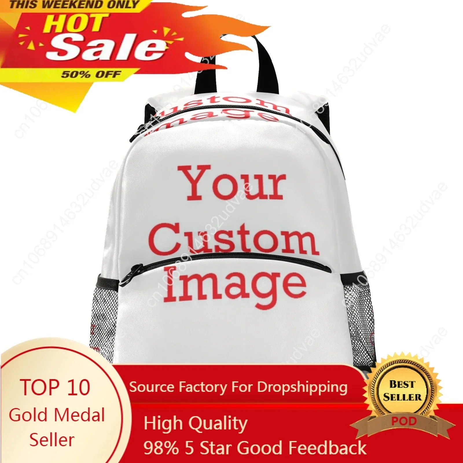 

New Children Backpacks DIY Custom Picture Girls Boys School Bags Toddler Kids Neoprene Schoolbag Kindergarten Cartoon Pouch