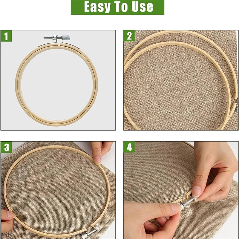 YWDZ-2 Pieces Embroidery Hoops, Round Wooden Embroidery Hoops, Wooden Frames For Arts Crafts Sewing