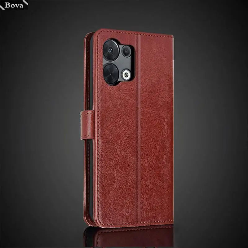 Reno 8 5G Card Holder Pu Leather Cover Case for OPPO Reno8 5G Reno 8 Pro 5G Flip Cover Retro Wallet Bag Fitted Case Fundas Coque 3