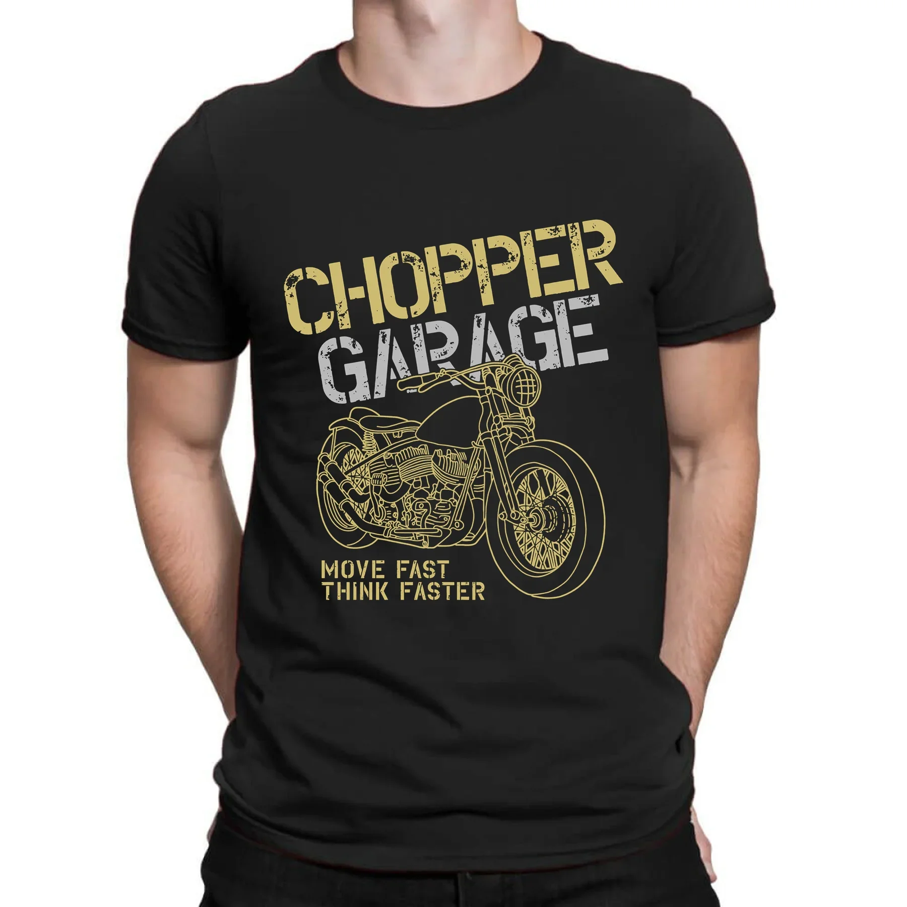 

Amazing Tees Male T Shirt Casual Oversized Essential Motorcycle Chopper Garage T-shirt Men T-shirts Graphic Streetwear S-3XL