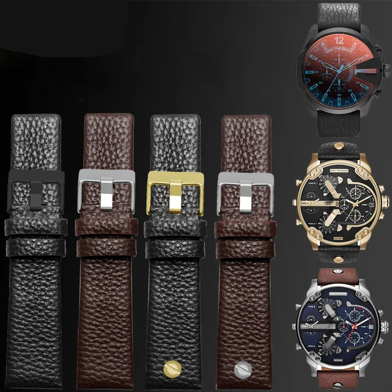 Genuine Leather Watchband For Diesel Watch Belt DZ7257 1657 4323