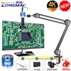 ZONGMAI 4K full HD Industrial microscope C-Mount Digital Camera PCB welding mobile phone repair enhanced stand microscope 1