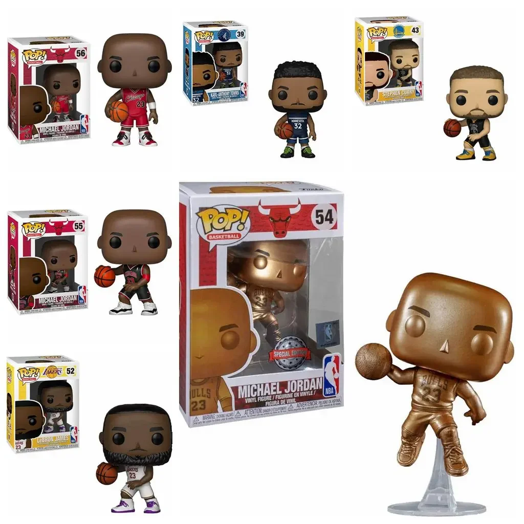 thumbnail image 2 of Figura de acción Funko Michael Jordan 54# 56# Lebron James Curry Super Basketball Star 12 patrones PVC colección modelo muñeca juguetes, 2 of 5