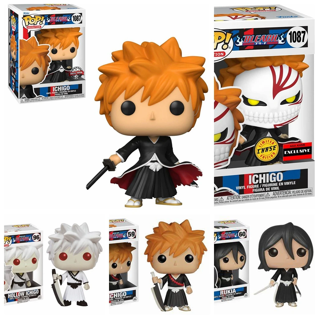 thumbnail image 2 of 2022 Nueva figura de vinilo Funko POP Animation BLEACH HOLLOW ICHIGO 96# 59# ICHIGO 1087# Edición limitada RUKIA 60# Juguetes para niños, 2 of 5