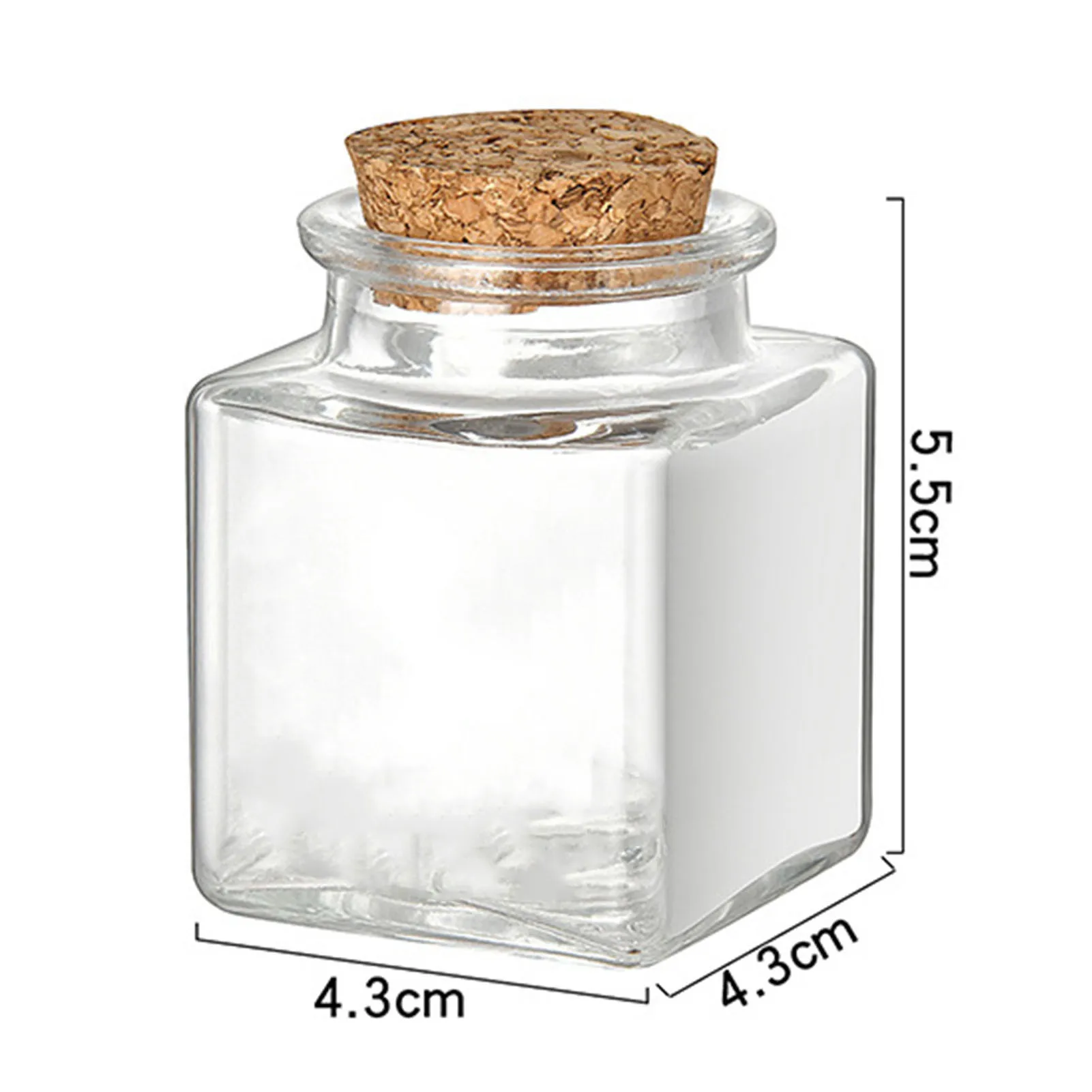 5/10pcs 50ml Clear Glass Bottles with Cork Spice Message Vials Empty Wish Bottle DIY Drifting Empty Tiny Jars Party Decorations 6