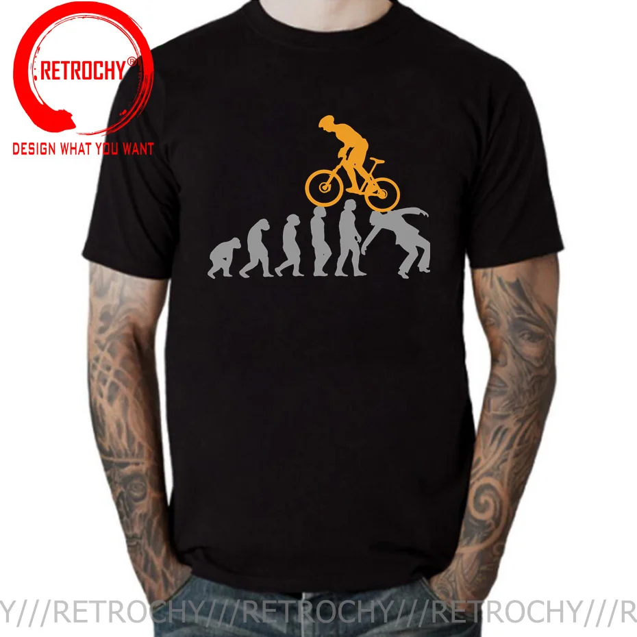 

Evolution Accessories Bicycle Sports Unique TShirt Zombie Mountain Bike MTB Cycling Hip Hop Gift Idea T Shirt men Stuff Hot Sale