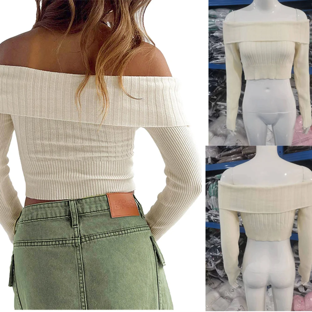 Women Knitted Summer Sweaters Long Sleeve Pullovers