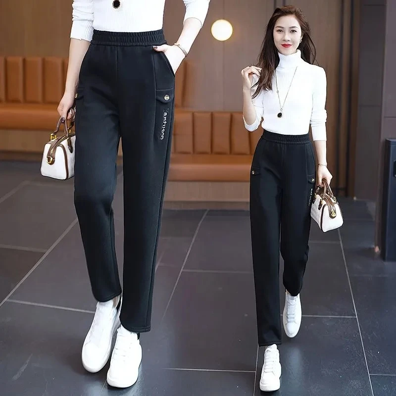 Pantalon Velours Hiver Femme Harlan - Taille M - Ceinture élastique Gris - Neuf Sans étiquettes