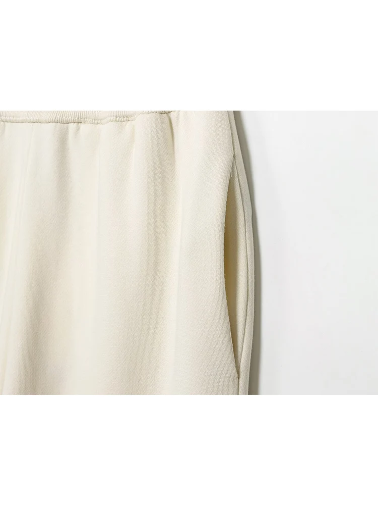 2025 New Women's Sport Pant 2Pcs Suit Solid Color Tracksuits Hooded Pullover Sweatshirt Casual Pants Sets Ladies Sportswear