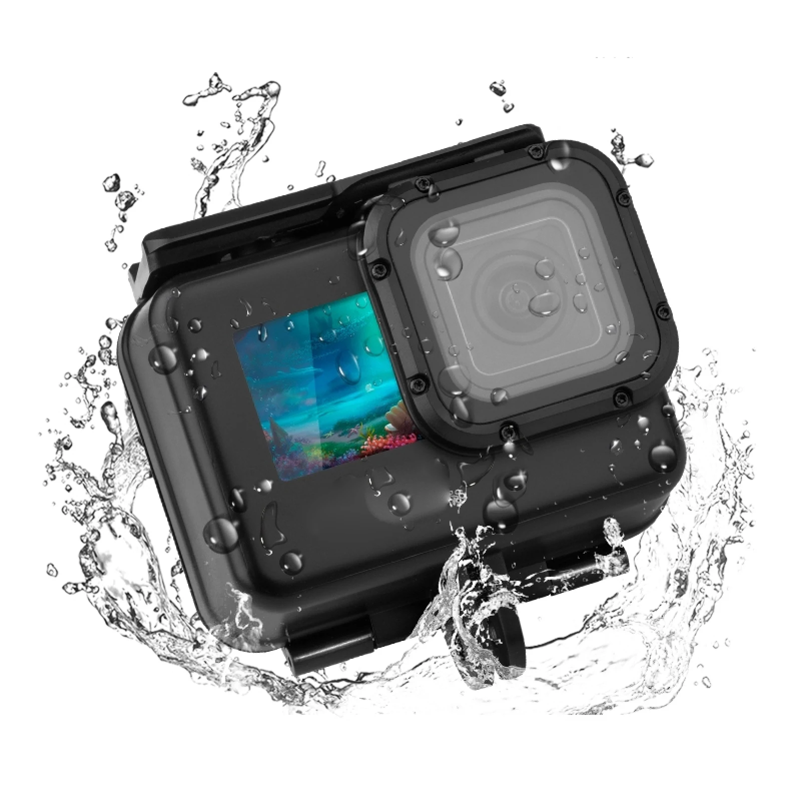 PULUZ 50m Waterproof Housing Protective Case with Buckle Basic Mount & Screw For GoPro HERO10 Black / HERO9 Black