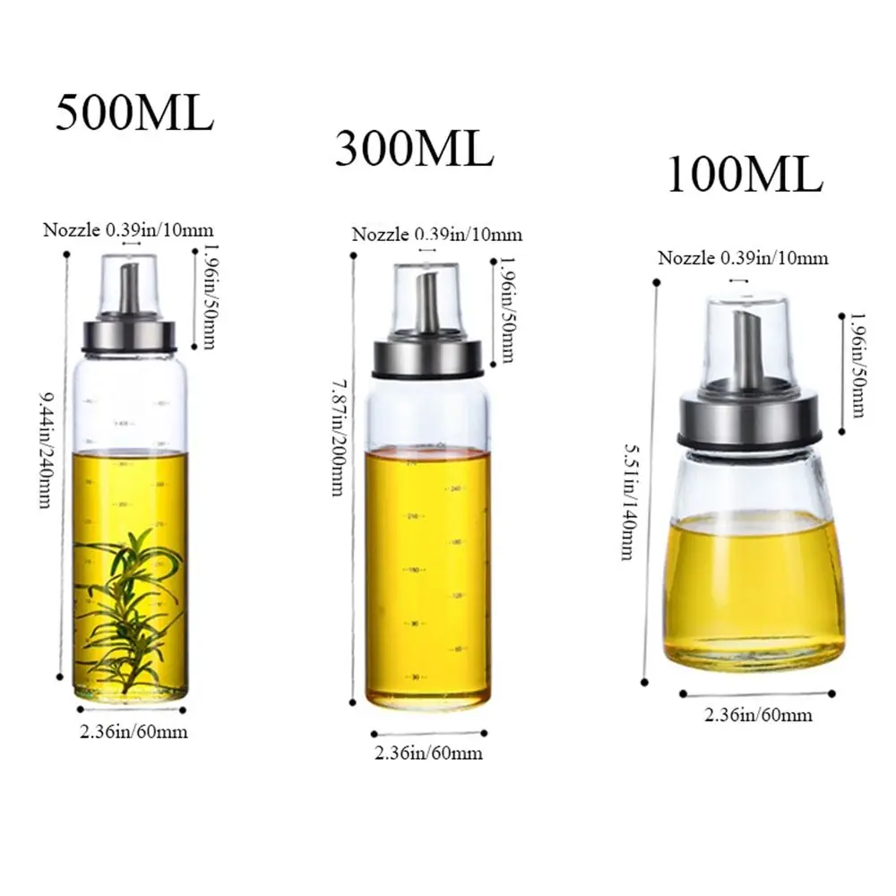 1Pcs High Borosilicate Glass Oil Bottle Practical Leak-Proof Seasoning Storage Pot Soy Sauce Jar Vinegar Bottle Kitchen Gadget 6