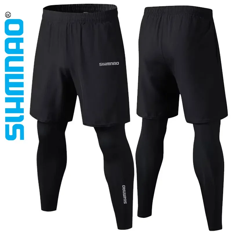 Tight Stretching Bicycle Pants Spring/Summer Men's Running Training Fitness Fast Drying Outdoor Mosquito and Fishing Pants
