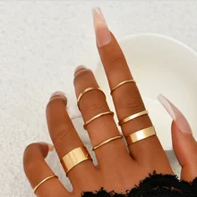 

Gold Ring Jewelry for Womens Classic Knuckle Rings Bridal Wedding Bands Jewelry Set