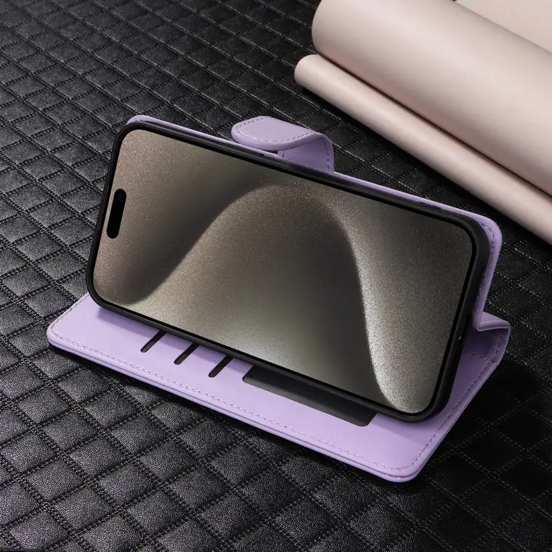 Coque de téléphone pour iPhone 16 15 14 13 12 11 Pro Max XR X XS Max 7 8 6 6S Plus Coque en cuir à rabat Portefeuille de luxe_voghion.com