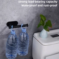 Adhesive Toilet Roll Paper Holder Organizer Wall Mount Storage Stand Kitchen Bathroom No Drill Tissue Towel Dispenser Stainless 3
