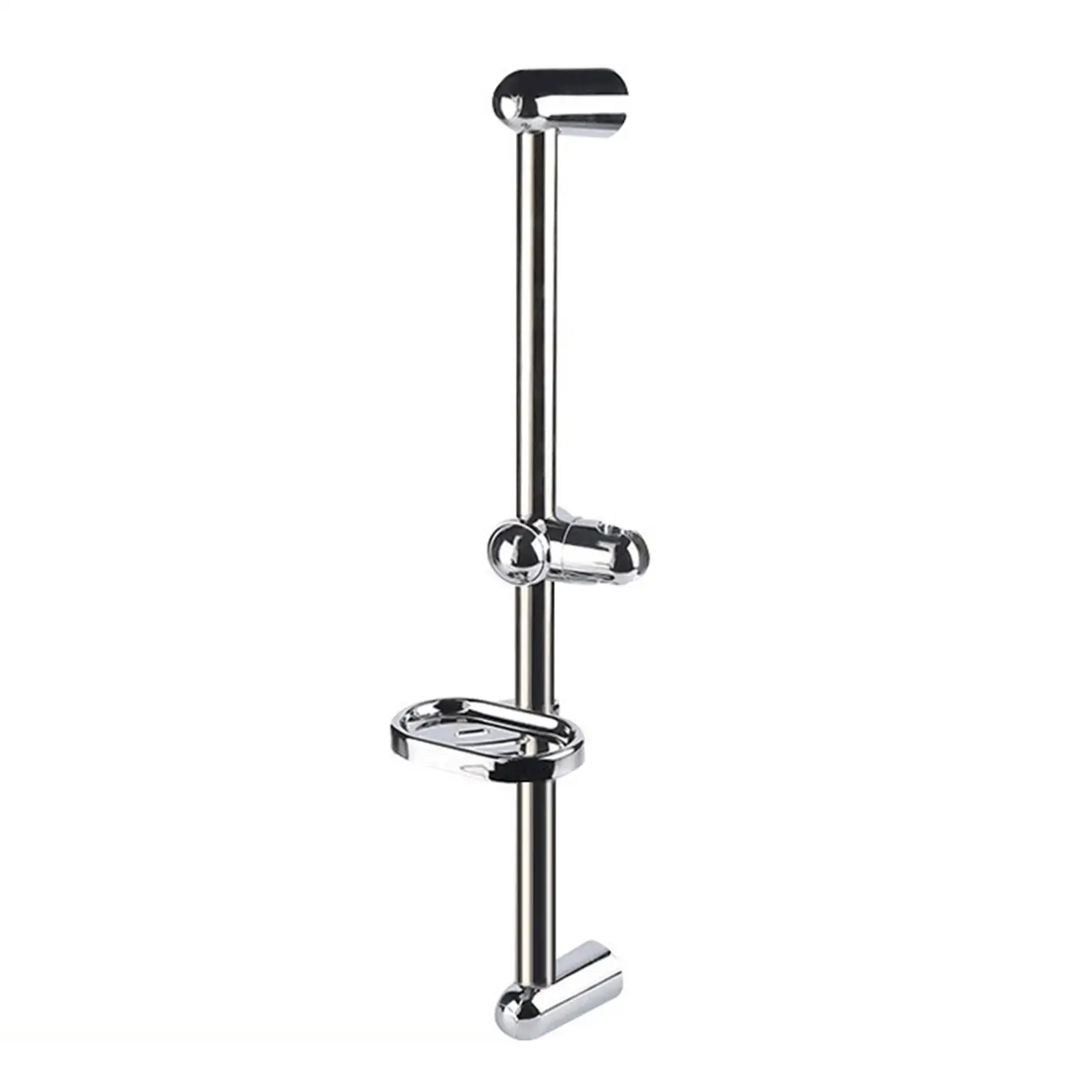 

Bathroom Wall Mount Shower Head Slide Bars 360° Rotation Polished Surface with Adjustable Handheld Shower Head Holder 60cm