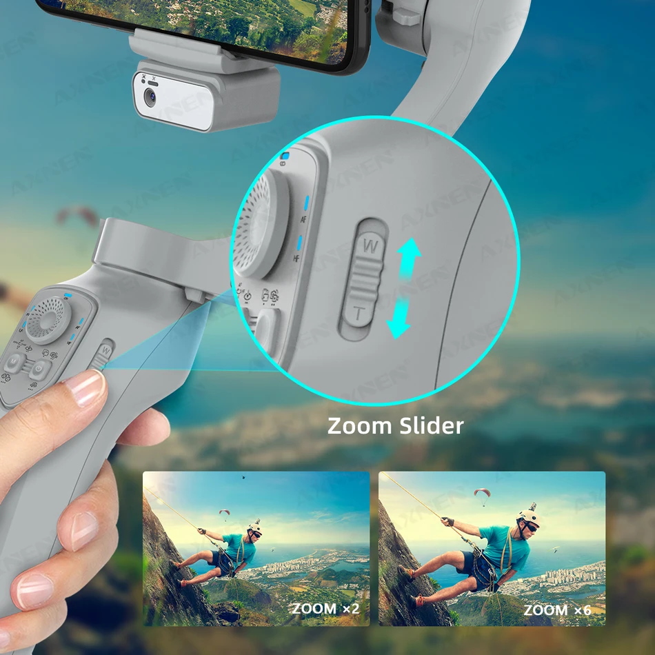 AXNEN AI Smartphone Gimbal 3-Axis Foldable Follow Focus Stabilizer