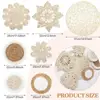 7Pcs/Set Bohemian Straw Woven Wall Decoration Home Living Room Background Wall Art Pendant Rustic Natural Wicker Weave Ornament 5