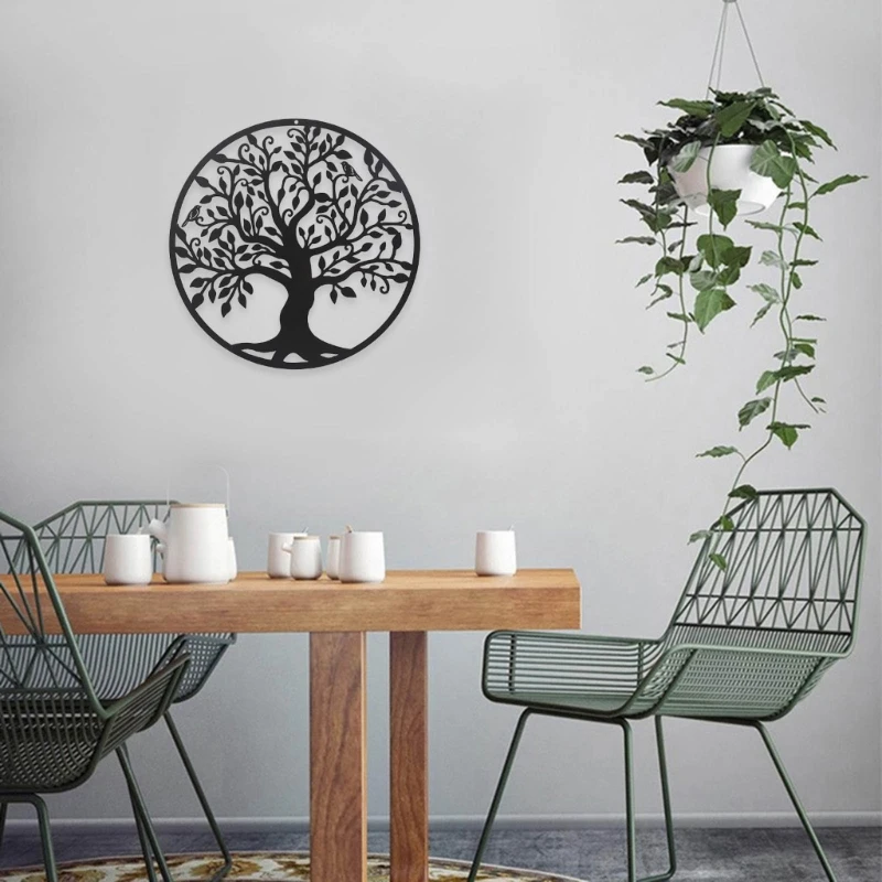 Tree of Life Metal Wall Decoration Indoor Outdoor Garden Farmhouse Decor Hanging Ornament for Home Housewarming Gift 3