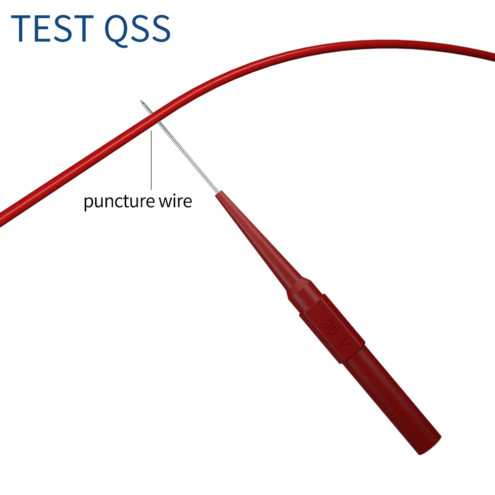 QSS 15PCS 절연 비파괴 피어싱 테스트 프로브 멀티 미터 스테인레스 펑크 백 프로브 3 각도 Q.30009pro