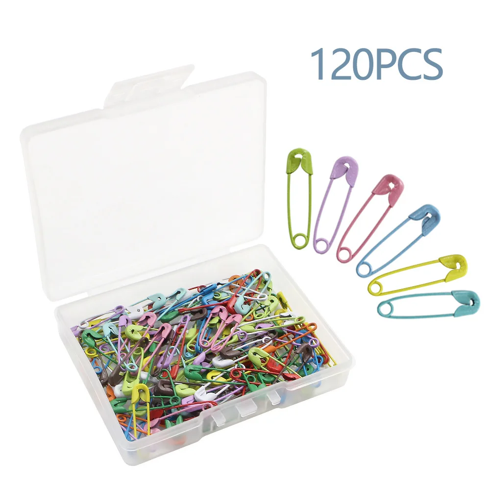120/240pcs 안전 핀 19mm 휴대용 의류 장식 핀 DIY 바느질 핀 의류 액세서리