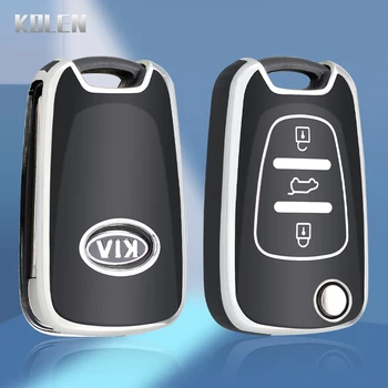 TPU Car Flip Key Case Cover Shell Fob per Hyundai I20 I30 Ix20 Ix35 Elantra Accent per KIA Sportage Rio 3 Soul Optima Ceed K5 K2