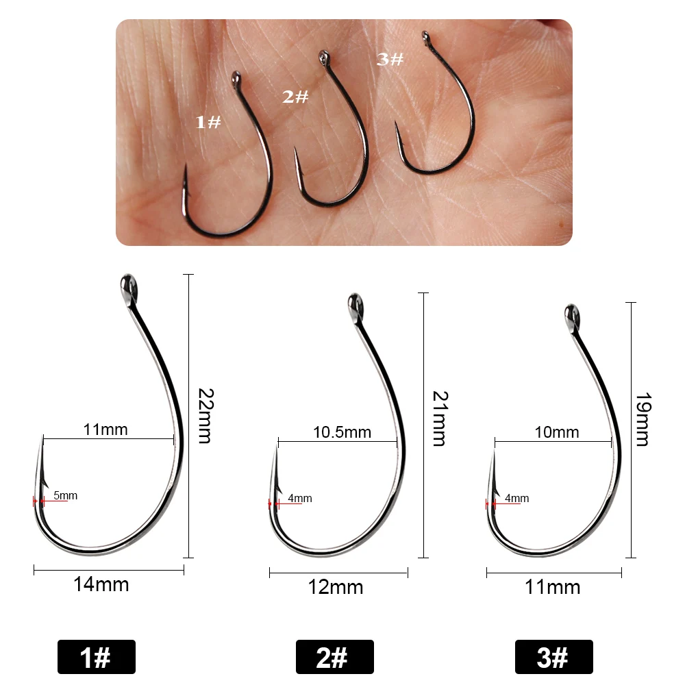 20pcs Long Shank Down shot Rig Hook Drop Shot Hook Wide gap Worm