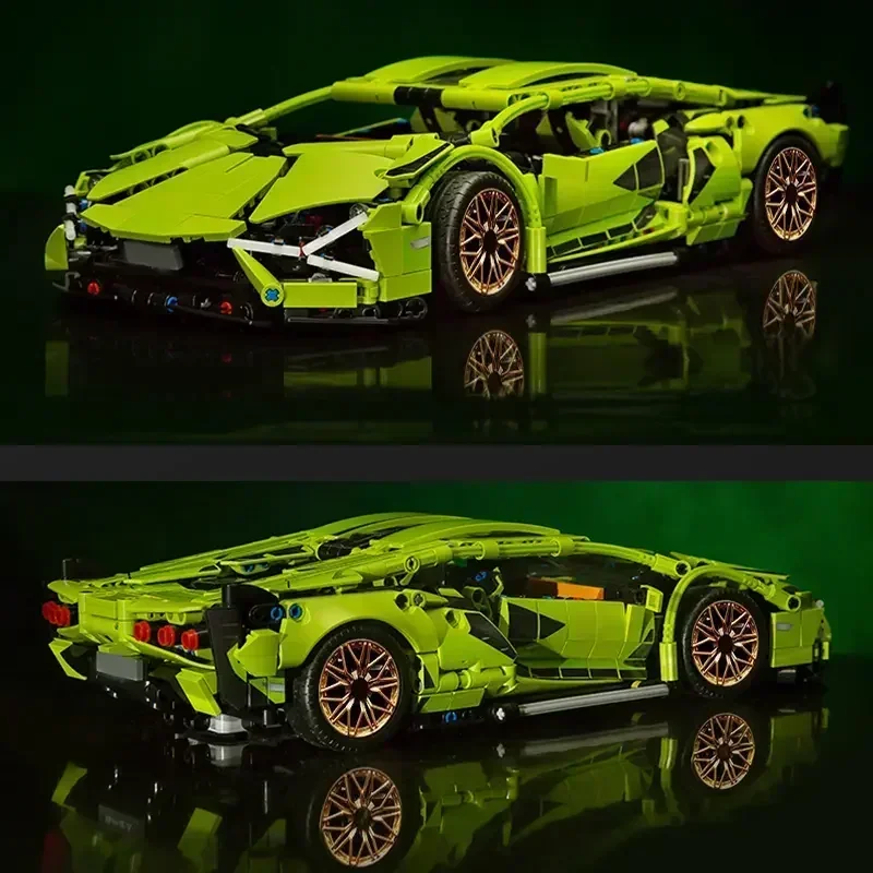 Building Block Toys Electric Toy Model 1280PCS Racing Car Static or Remote Control