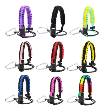Water Bottle Handle Strap Outdoor Braided Handle Rope Multifunctional Water Cup Strap Portable Mountaineering Camping Tools