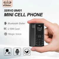 SERVO BM01 2G Mini Mobile Phone Unlocked Bluetooth Earphone Telephone Low Radiation Auto Call Recording Dual SIM Small Cellphone 1
