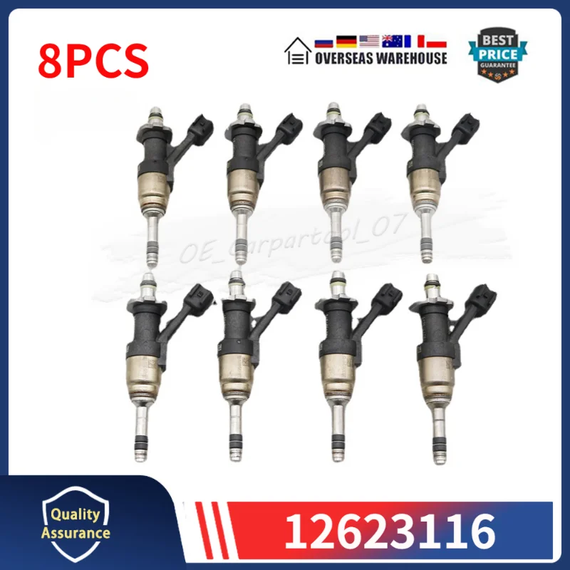 

SET OF 8 Fuel Injector Fits For 2015-2018 GMC Yukon Sierra 1500 Chevrolet Suburban Silverado 2500 Cheyenne 5.3L V8 12623116