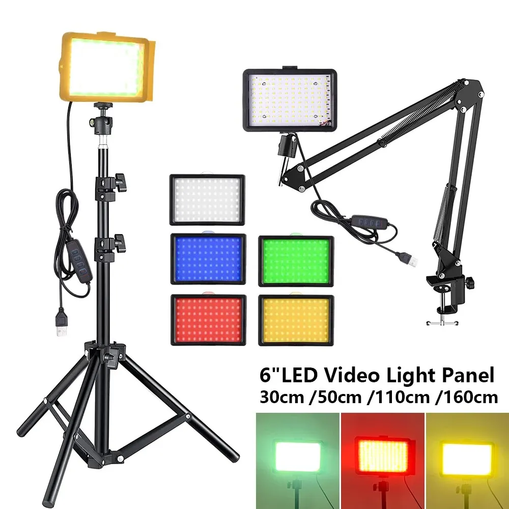 Projektory USB lampa LED video lehký cibule panel fotografie osvětlení fotka ateliér lampa souprava pro střílet bydlet s stánek RGB filtrů