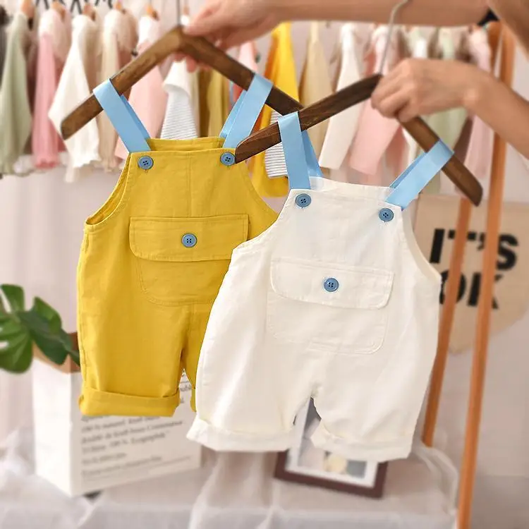 Toddler Baby Boys 6M-4T Kids Summer Romper Solid One-Pieces Sleeveless Casual Jumpsuit 4 Colors Toddler Girl Fall Clothes