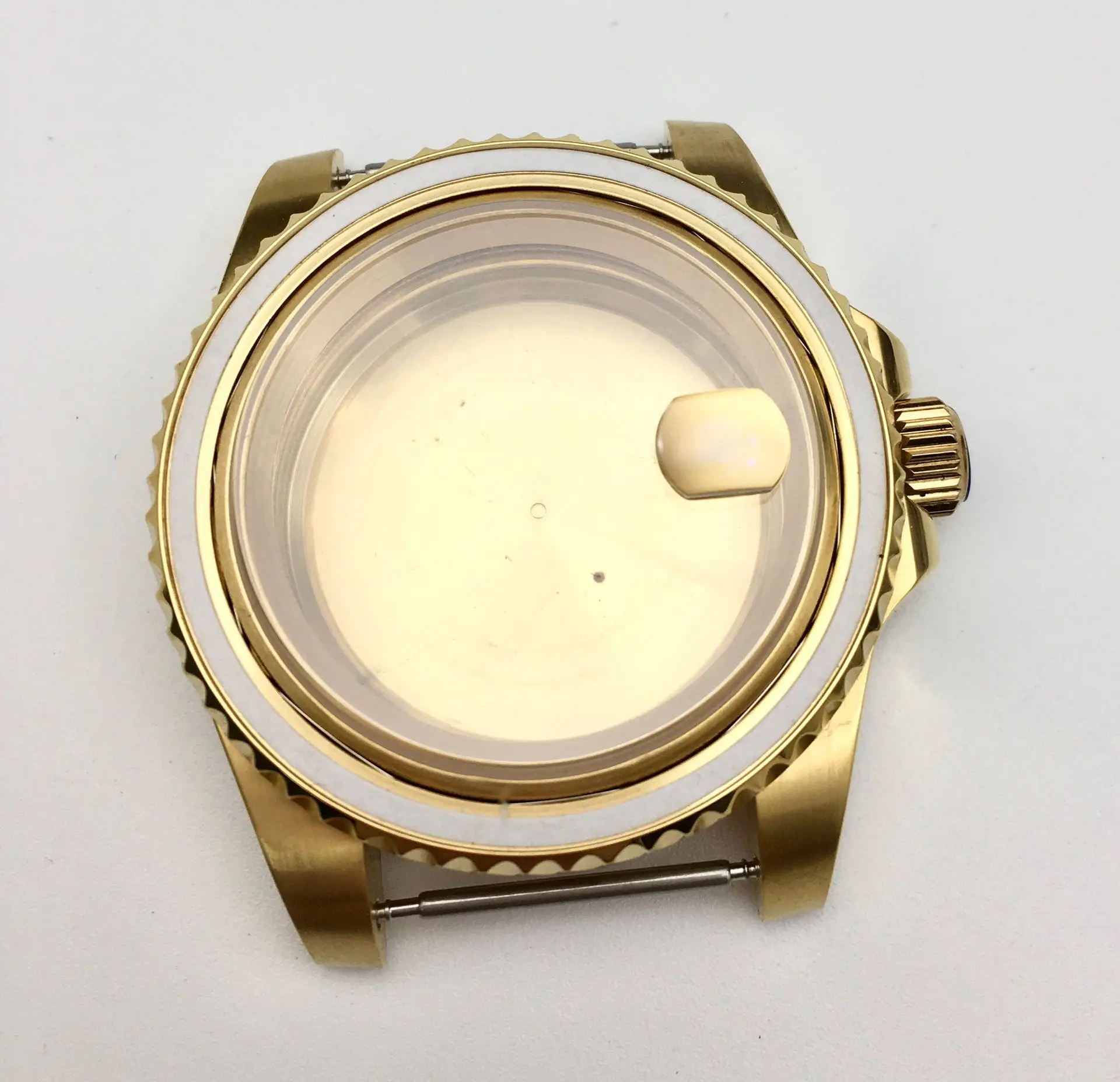 

For Rolex Seiko SKX007 Style 40mm Watch Case Gold PVD Case Stainless Steel Strap Sapphire Glass Suitable for NH35 36 Movement