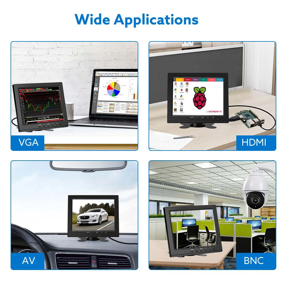 Miktver 8 ġ  ũž  1024x768 ػ LCD ÷ 4:3 HD ÷ TFT ȭ  HDMI VGA BNC AV Ypbpr Է