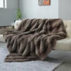Luxury Faux Fur Blanket High-end Bed  Fox Fur Blankets For Beds Plaid on The Sofa Cover Decoration Home Blankets And Throws 2